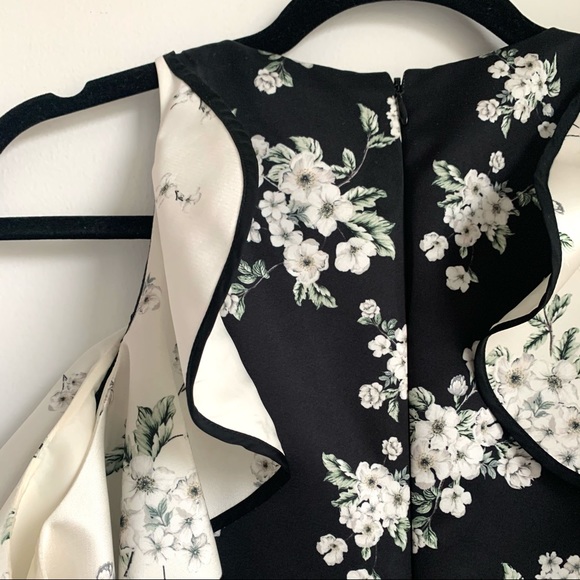 AMUR Jennifer Floral Cold Shoulder Mini Dress - Picture 7 of 9